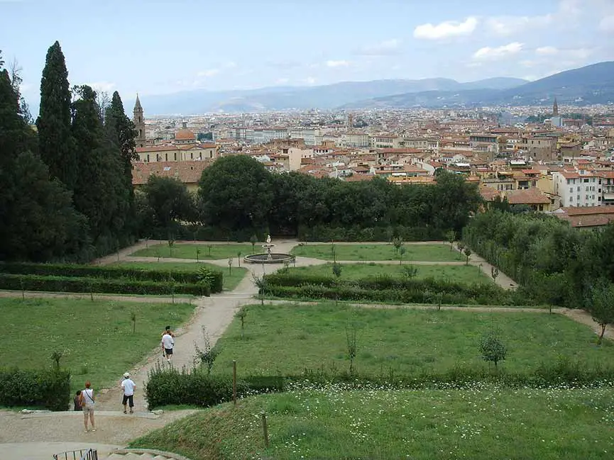 Veduta ddel Giardino di Boboli e  Firenze